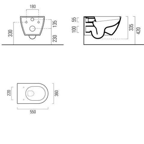 SAPHO PURA závěsné WC s elektronickým bidetem USPA LUX UB-6635RU-1