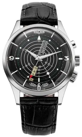 Vulcain Nautical Heritage - Black White Luminova - Vulcain Rubber