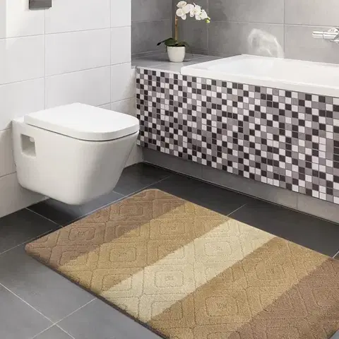 Měkká koupelnová předložka v béžové barvě Šířka: 50 cm | Délka: 80 cm