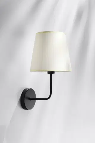 Matná černo-béžová nástěnná lampa Pasteri