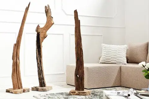 Estila Jedinečná designová socha Reef 100-125cm teak