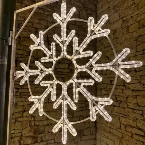 DecoLED LED světelná vločka na VO, pr. 85 cm, teple bílá