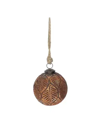 Skleněná baňka Rustic Leaf I 10 cm