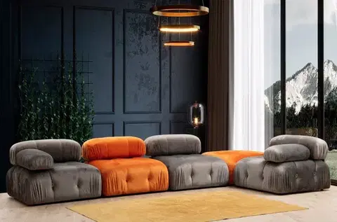 Taburet Bubble Pouffe - Orange