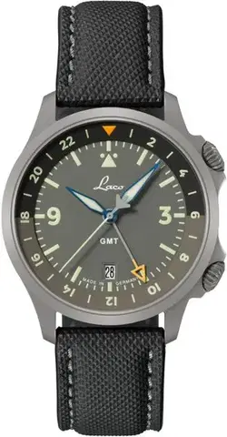 Laco Flieger Frankfurt 40 GMT Grau