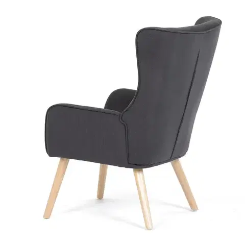 Křeslo ušák GREY2, šedá