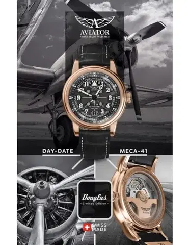 Aviator Douglas Day-Date Automatic Meca-41 V.3.36.2.285.4