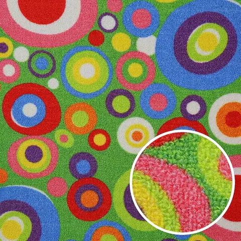 Spoltex, Dětský metrážový koberec Candy 24, na míru, šíře 4m, vícebarevná, filc, dětský pokoj
