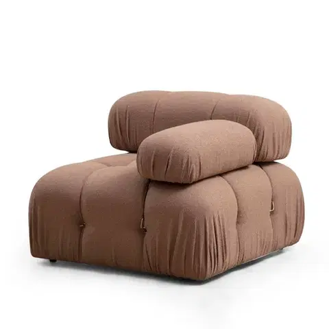 Křeslo / Jednomístná pohovka Bubble 1R - Brown Bouclette