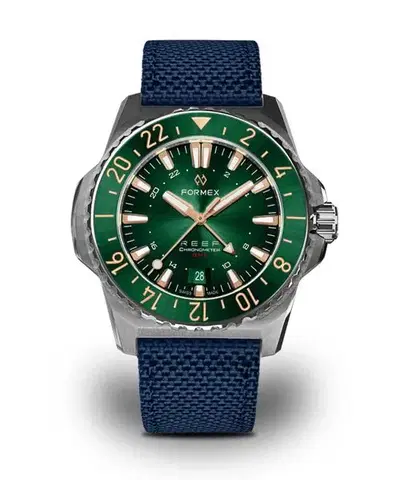 Formex Reef GMT Automatic Chronometer Green Dial with Rose Gold