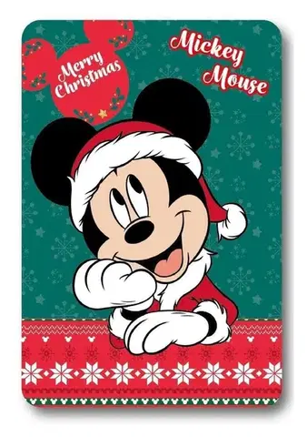 Faro Dětská fleecová deka Polar Christmas Mickey Mouse 100x140 cm zelená