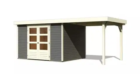 Dřevěný zahradní domek ASKOLA 5 s přístavkem 240 Lanitplast