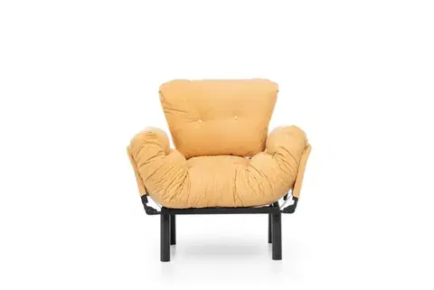 Křeslo ušák Nitta Single - Mustard