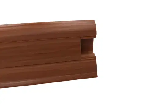 Döllken, DOPRODEJ: Soklová podlahová lišta SLK50 W135 Třešeň country 2,5 m, 2500x50x25 mm, hnědá
