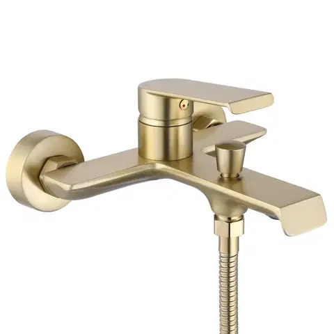 REA Vanová nástěnná baterie HASS matná Brush Gold REA-B7100