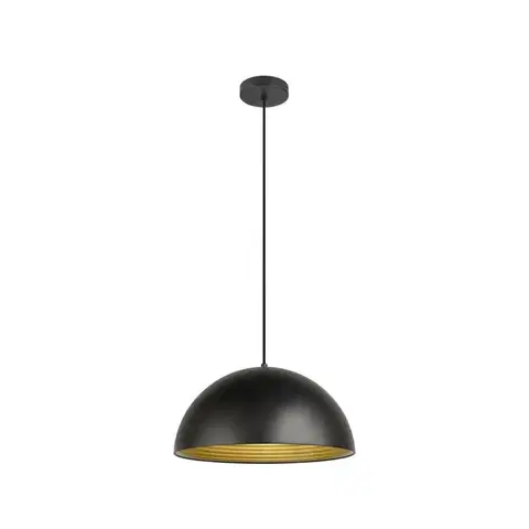 BIG WHITE SLV FORCHINI M 40 závěsné svítidlo, E27, délka závěsu 150 cm, 1x max. 40 W, matná černá / matná zlatá 1008536