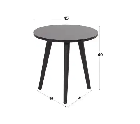 Zahradní Stolek Sophie Studio průměr 45 cm, výška 40 cm - černý