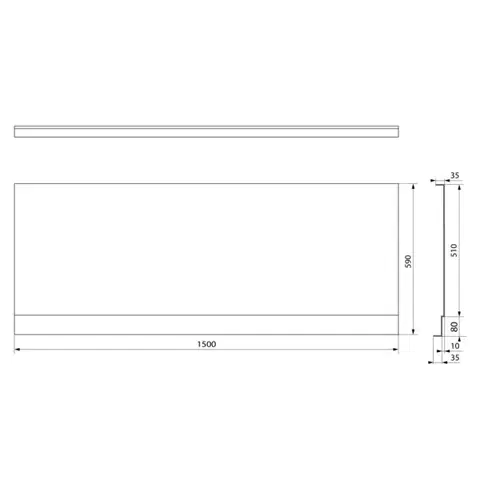 POLYSAN PLAIN NIKA panel 150x59cm 72496