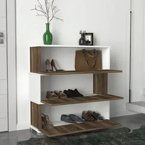 Botník Napolyon - White, Walnut