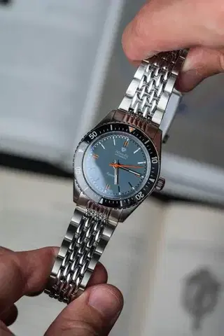 Nivada Grenchen Aquamar Grey - Flat Link Bracelet