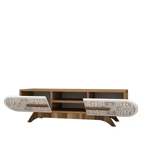 TV stolek Defne - Walnut White