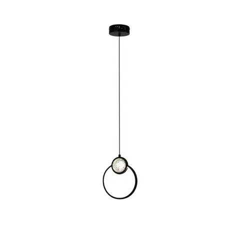 Závěsná lampa LACRIMA 20cm černá 15W LED 3000K bílý kryt
