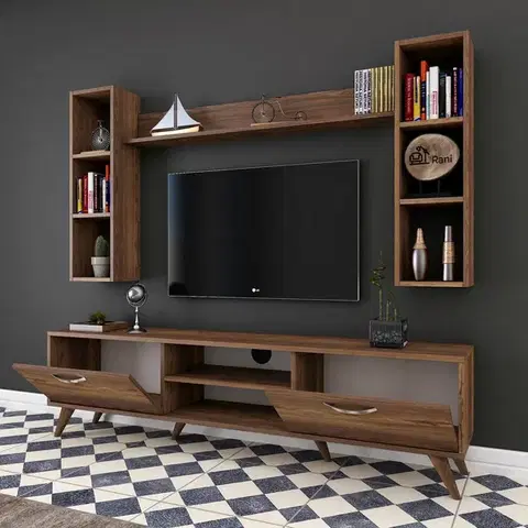 Televizní stěna Mea Walnut