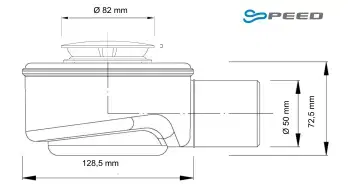 KERRA Sifon vaničkový Speed fi 50mm 5907726092874