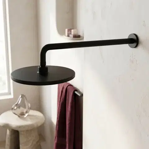 REA Kulaté sprchové rameno JS-9021B 40cm Black REA-P6402