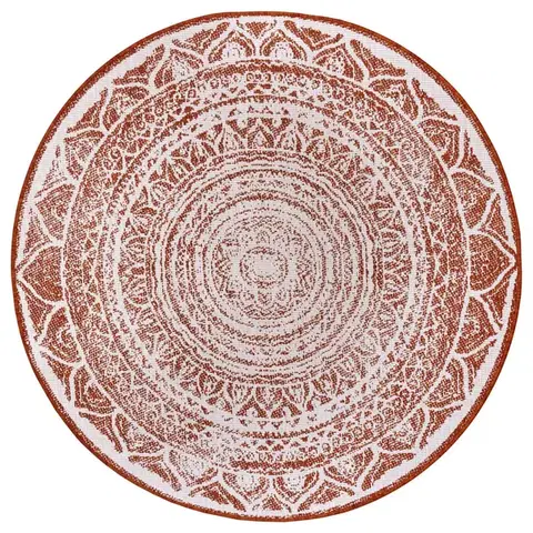 Hanse Home, DOPRODEJ: 200x200 (průměr) kruh cm Kusový koberec Twin Supreme 105497 Cayenne kruh – na ven i na doma, 200x200 (průměr) kruh, oranžová, chodba / předsíň