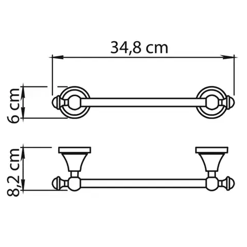 Gedy NEVIS držák ručníků 300, chrom NV213013