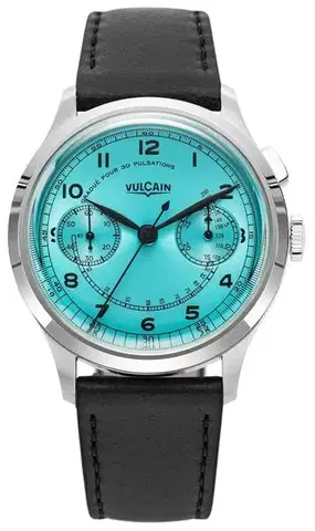 Vulcain Monopusher Heritage - Turquoise - Steel Bracelet