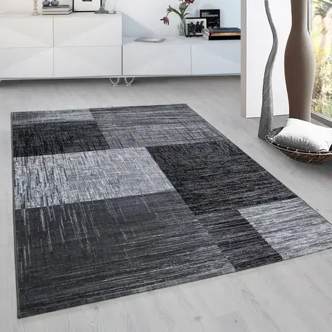 Ayyildiz, Kusový koberec Plus 8001 black, 80x300, šedá, chodba / předsíň