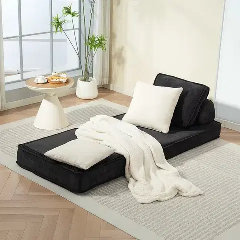 Rozkládací křeslo CONVERTO, černá