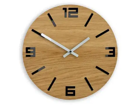 ModernClock Nástěnné hodiny Arabic tmavě hnědé