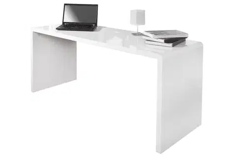 Estila Luxusní moderní designový kancelářský stůl Fast Trade bílý 160cm