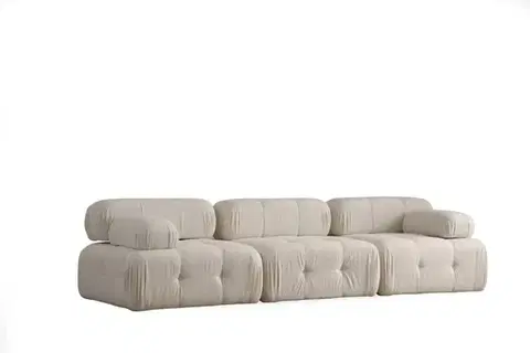 Trojmístná pohovka Doblo 3 Seater ( L1-O1-1R) - Cream Bouclette