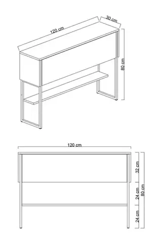 Komoda Luxe - Black, White
