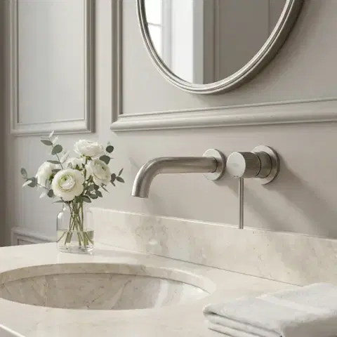 REA Podomítková vanová baterie  Lungo Stripe Brush nikl REA-B8054