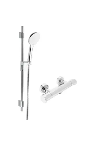 Sprchová baterie SAT Dark se sprchovým setem 150 mm chrom SATBSDA268CRSET SATBSDA268CRSET