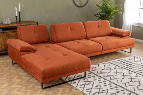 Rohová sedací souprava Mustang Small Left - Orange