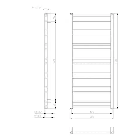 SAPHO METRO DOS otopné těleso 500x1100 bílá mat IR432T