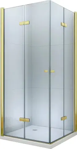 MEXEN/S Lima Duo Lima Duo sprchový kout 90 x 80, transparent, zlatý 856-090-080-50-00-02