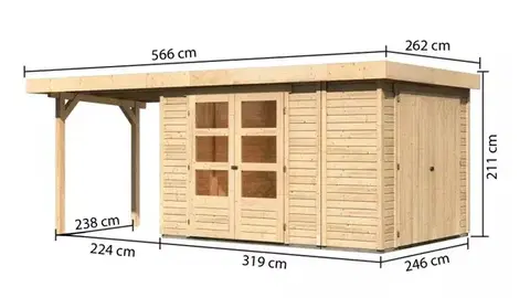 Dřevěný zahradní domek RETOLA 4 Lanitplast