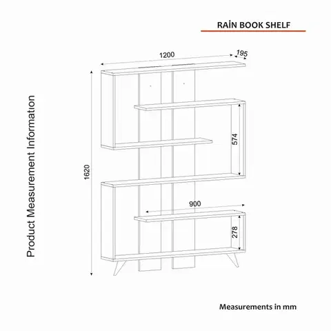 Knihovna Rain - White