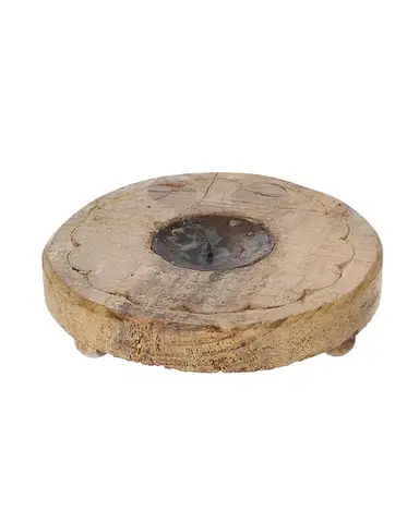 Svíčka podstavec Rustic Flame 15 cm