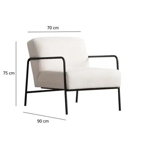 Křeslo ušák Eti Bergere - White