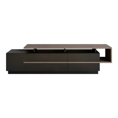 TV stolek Pia - Black, Walnut