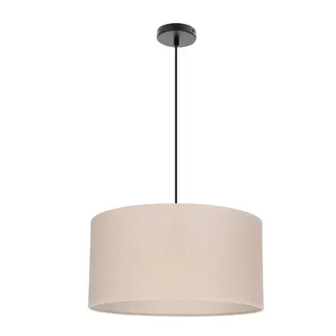 Závěsná lampa SHANTI černá 1x40W E27 béžové stínidlo
