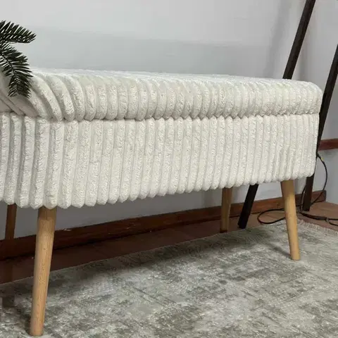Lavice s úložným prostorem OSLO LINEN TOSCANO